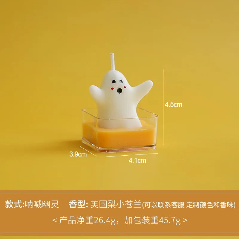 Cute Halloween Tealight Candles – Pumpkin & Skull Designs