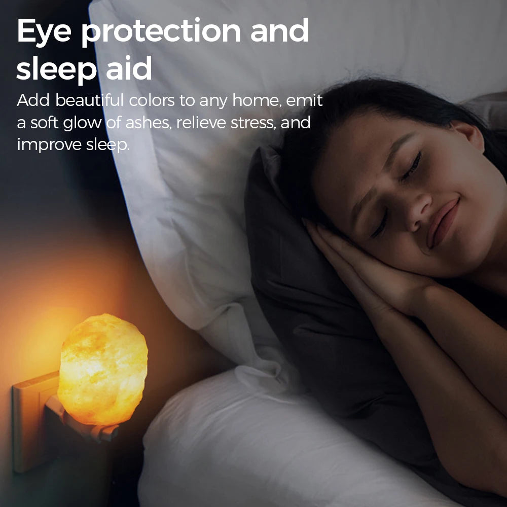 Himalayan Salt Lamp Night Light – Natural Air Purifier & Stress Relief