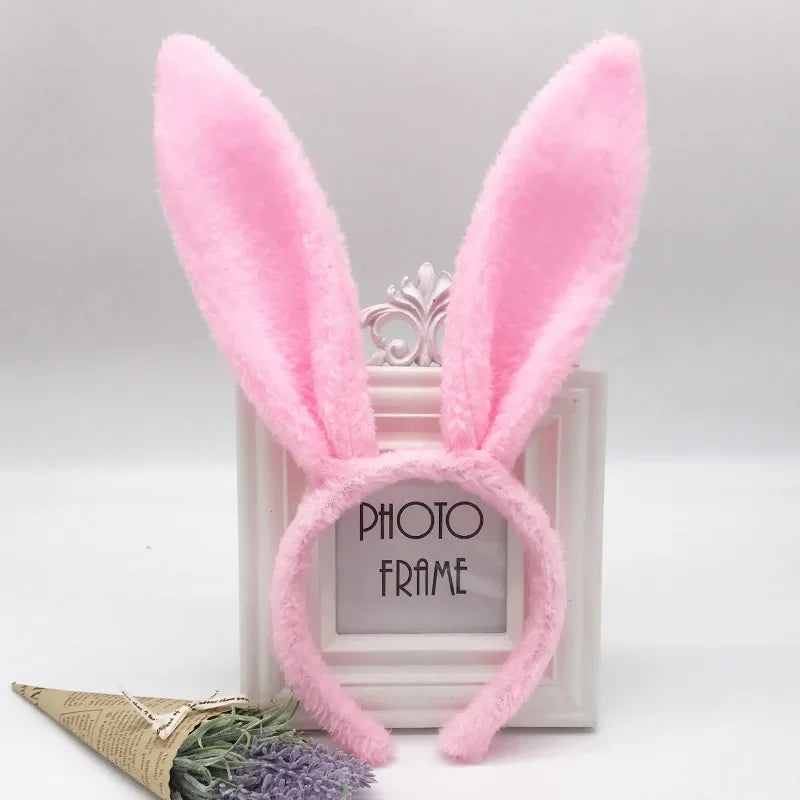 Plush Bunny Ears Headband – Cute & Soft for Easter & Cosplay - candletown.net
