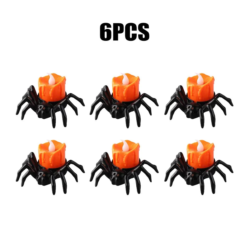 Halloween Spider LED Candle Light – Battery Operated Night Light