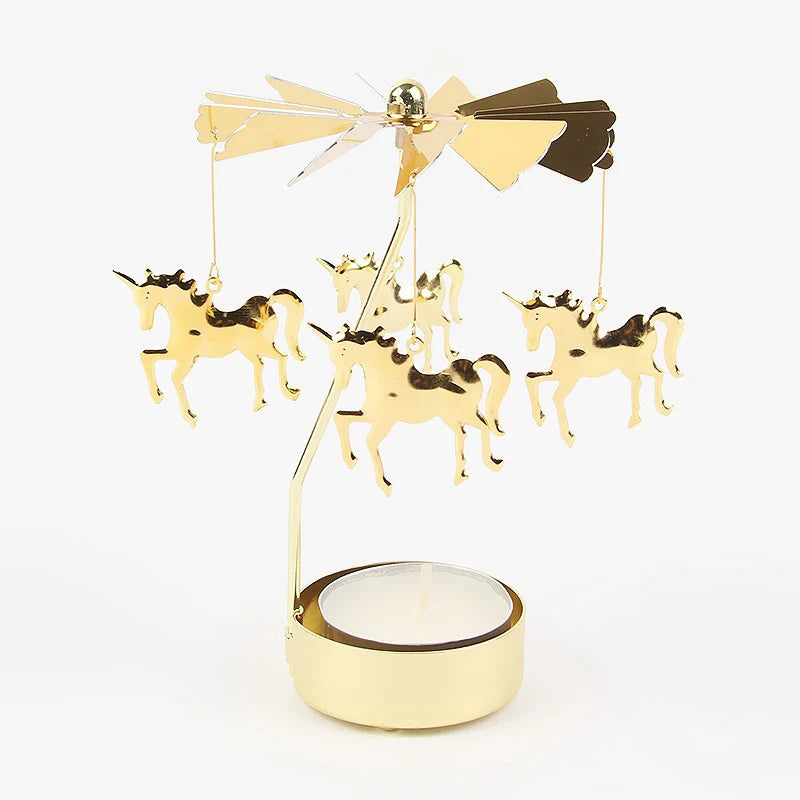 Golden Angel Chime Rotating Candle Holder - candletown.net