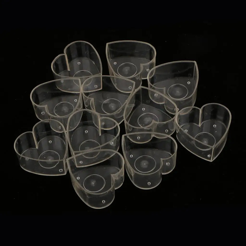 10 pcs Tealight Molds – Circle, Heart & Butterfly
