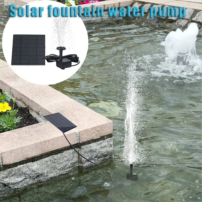 Solar Fountain with 6 Nozzles – Floating Pump for Garden & Yard - candletown.net