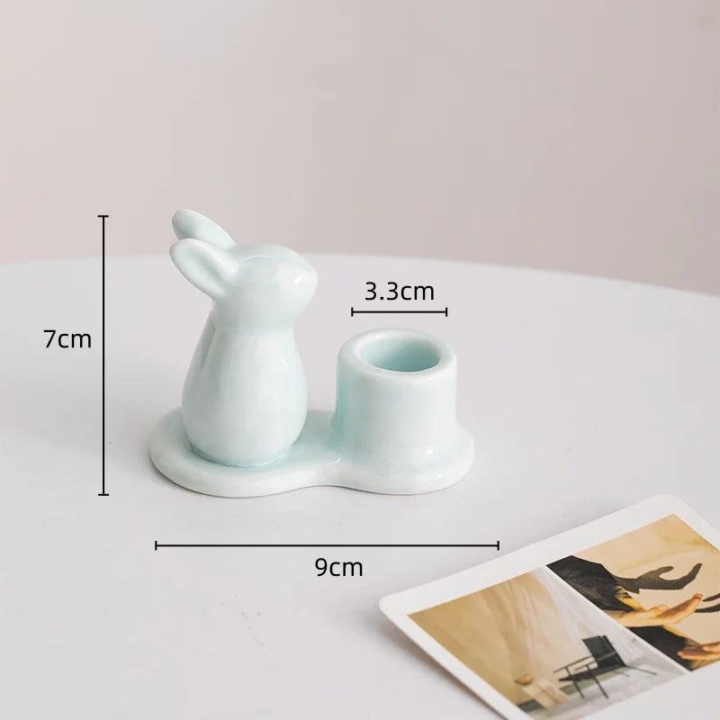 Creative Ceramic Bunny Candle Holder – A Delightful Accent for Your Home - candletown.net