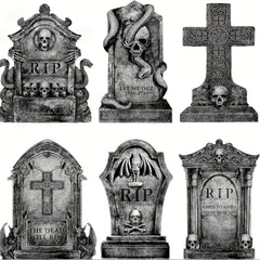 Halloween Outdoor Graveyard Tombstones – Realistic Skeleton Yard Decorations