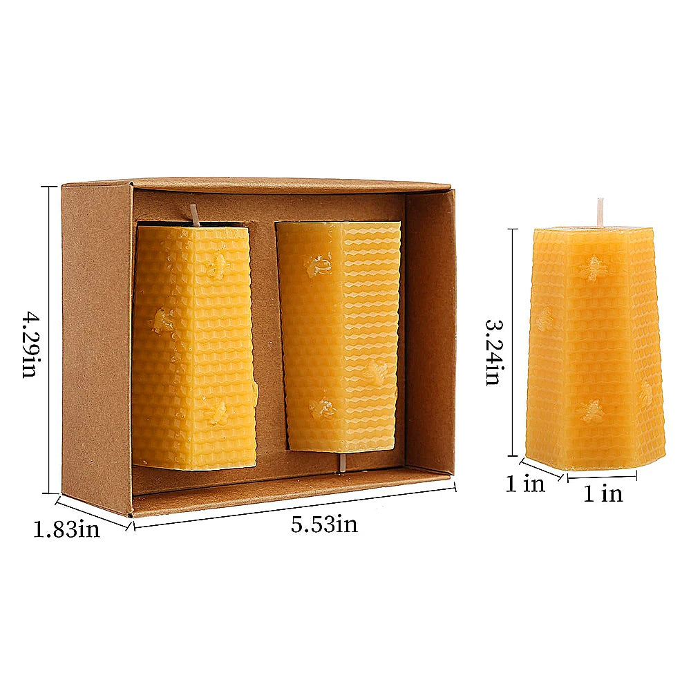 Beeswax Honeycomb Pillar Candle - candletown.net