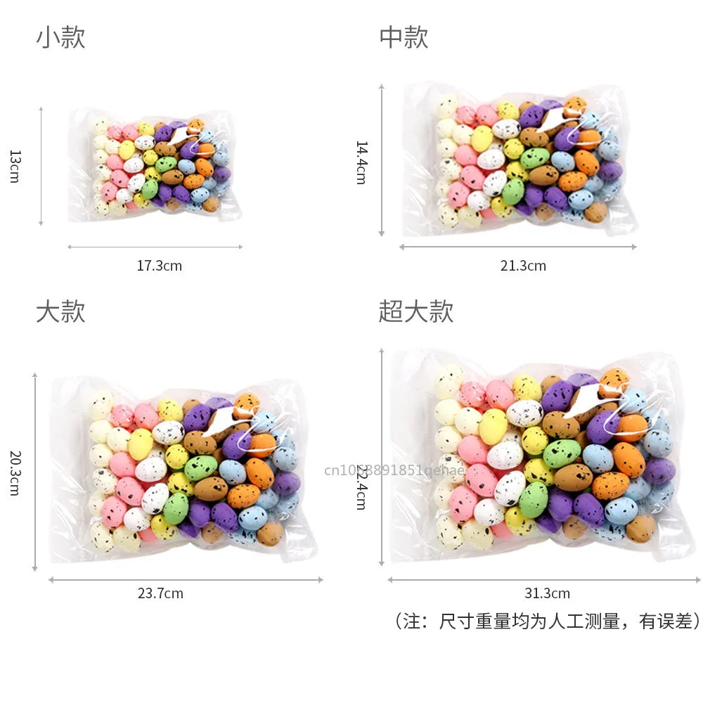 100PCS Colorful Foam Easter Eggs – Perfect for Crafts & Party Decor - candletown.net