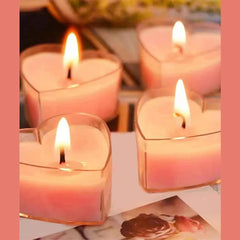 9pcs Heart-Shaped Scented Tea Light Candles - candletown.net