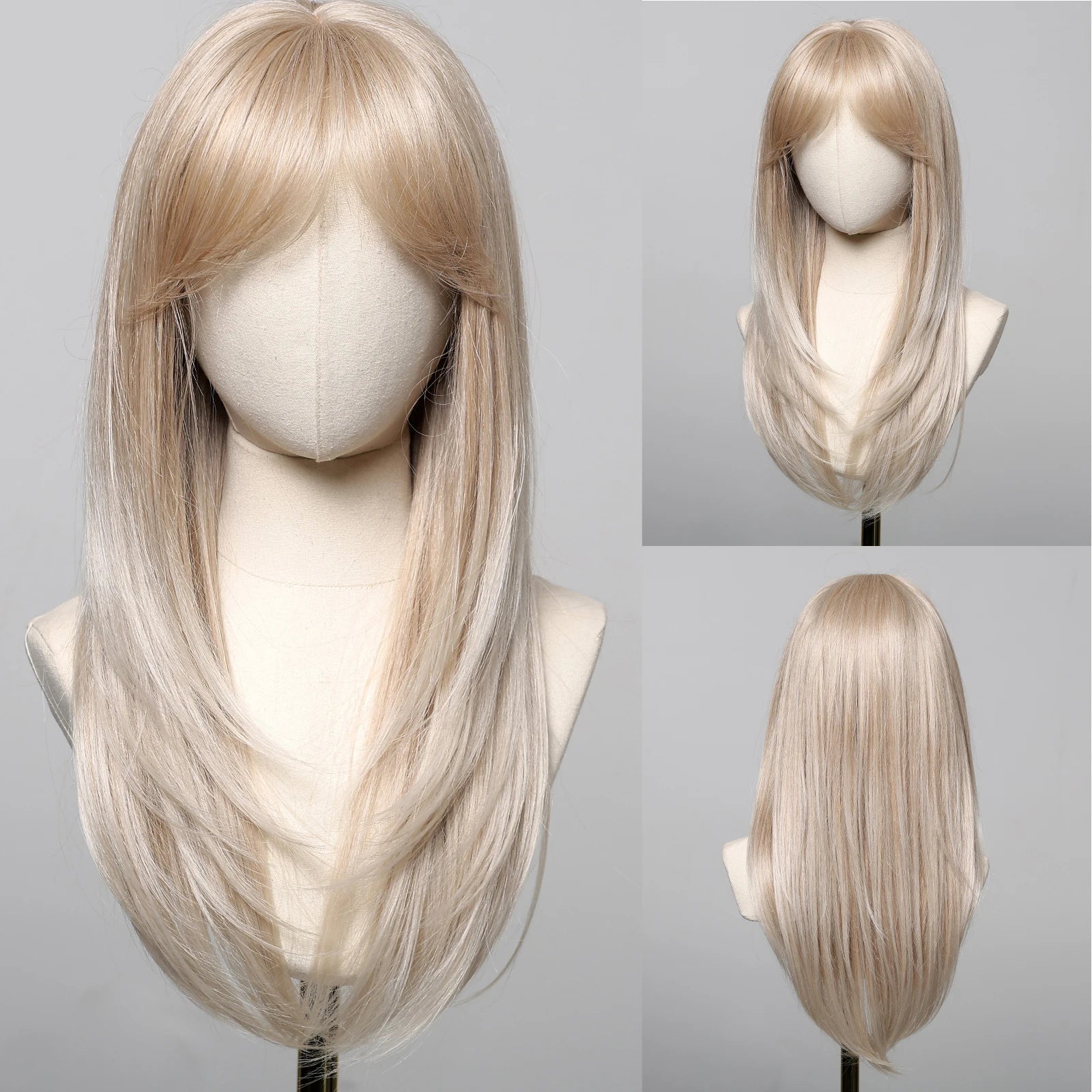 Curly Wig with Bangs – Heat-Resistant Cosplay & Party Wig