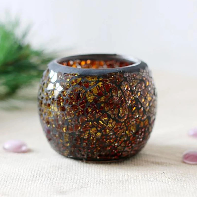 Moroccan Mosaic Glass Candlestick – Votive Candle Holder - candletown.net