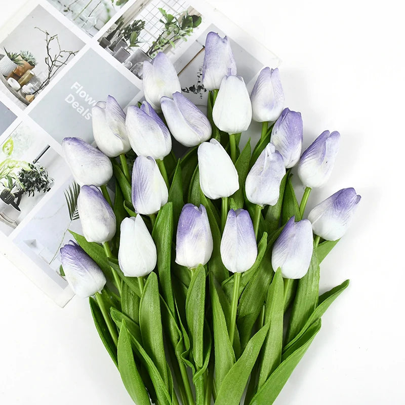 10pcs Tulip Artificial Flowers – Lifelike & Elegant Decor - candletown.net