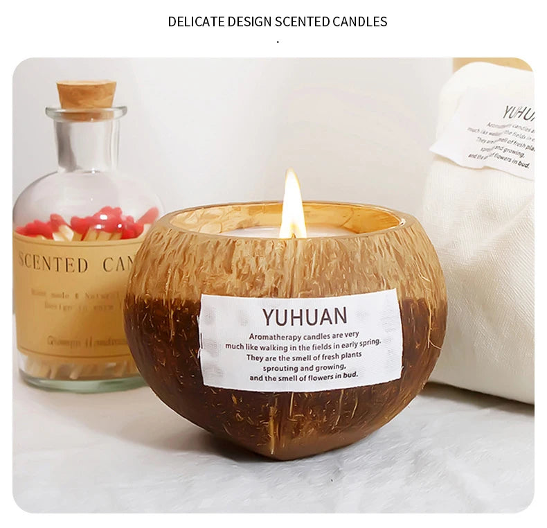 Eco-Friendly Soy Wax Aromatherapy Candle with Wooden Wick