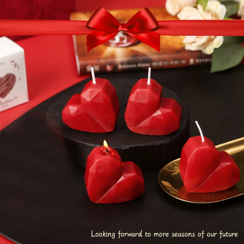 Red Heart Shaped Scented Candle - candletown.net