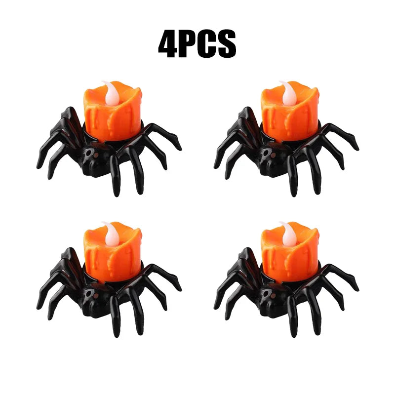 Halloween Spider LED Candle Light – Battery Operated Night Light