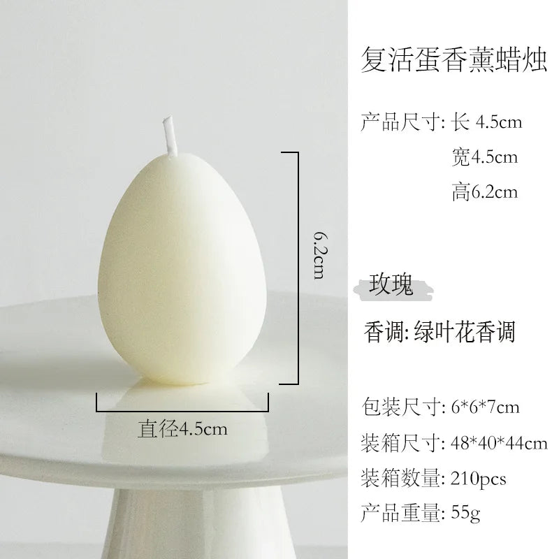 2pc Easter Egg Scented Scented Candle Creative Egg-shaped Religious Festival Atmosphere Display, Egg-shaped Candle - candletown.net