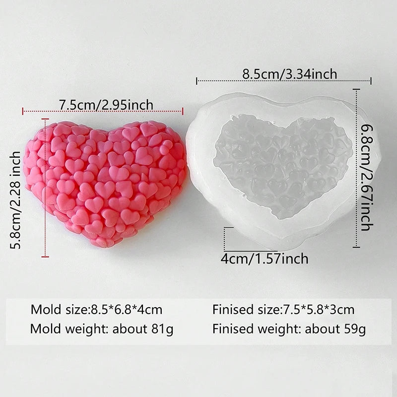 Silicone Heart Candle Molds