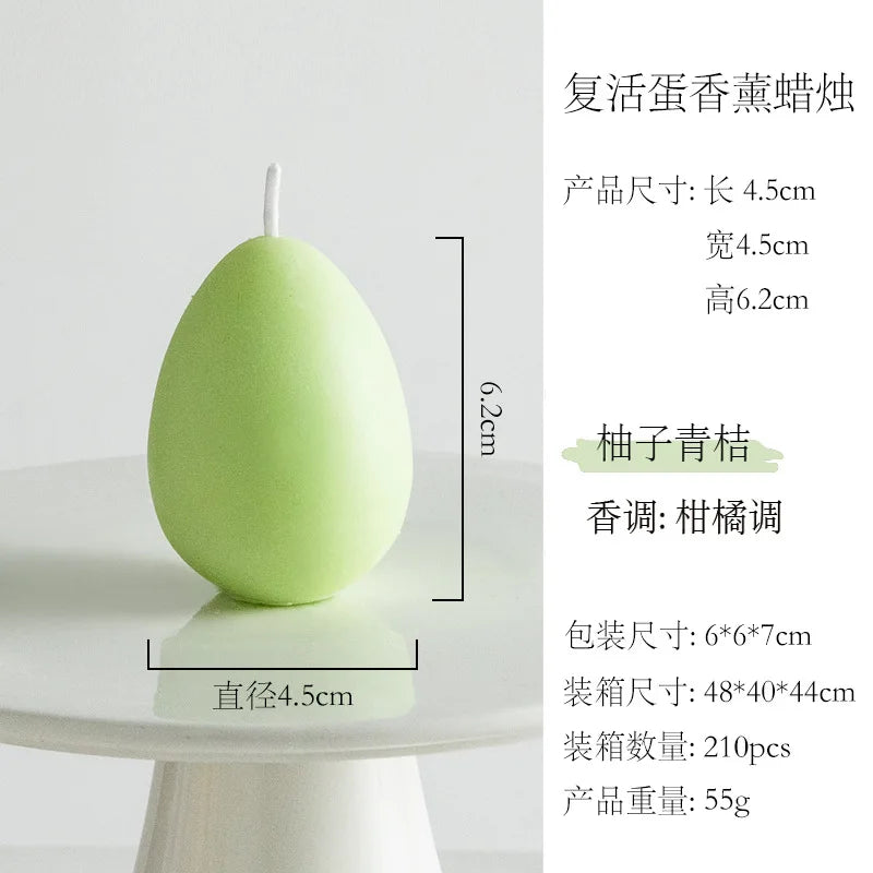 2pc Easter Egg Scented Scented Candle Creative Egg-shaped Religious Festival Atmosphere Display, Egg-shaped Candle - candletown.net