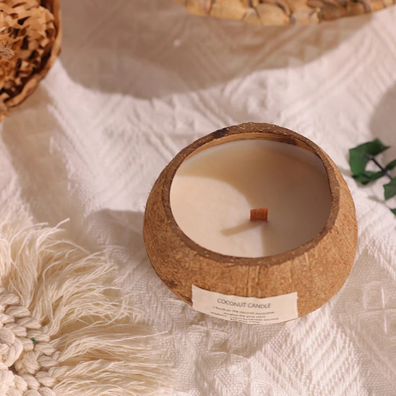 Eco-Friendly Soy Wax Aromatherapy Candle with Wooden Wick