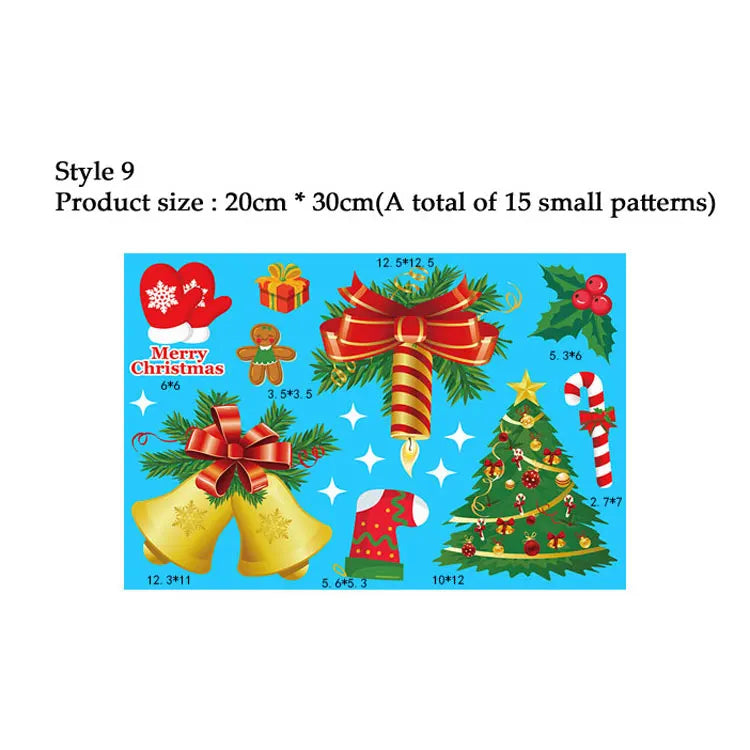 38-Piece Snowflake Window Clings – Reusable Electrostatic Christmas Stickers