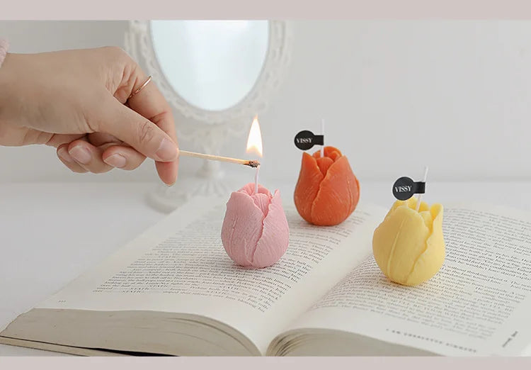 Tulip Scented Candles – Handmade Decorative Flower Candles - candletown.net