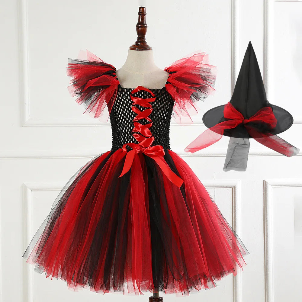 Kids Witch Costume – Hat, Broom & Accessory Options (Multicolor)