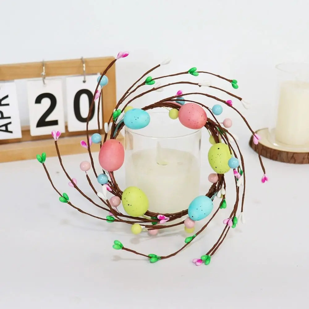 Handmade Easter Egg Flower Wreath – Candle Ring & Festive Decor - candletown.net
