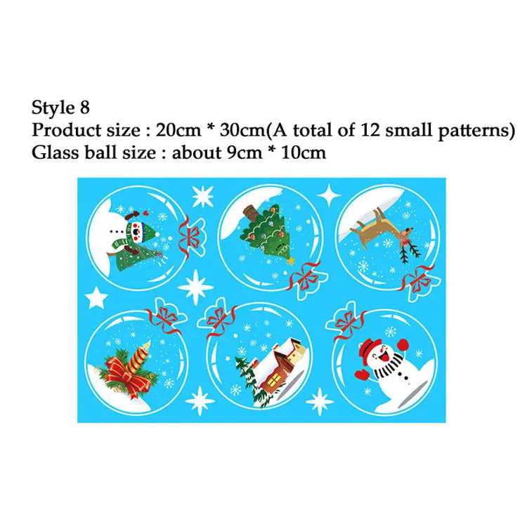 38-Piece Snowflake Window Clings – Reusable Electrostatic Christmas Stickers