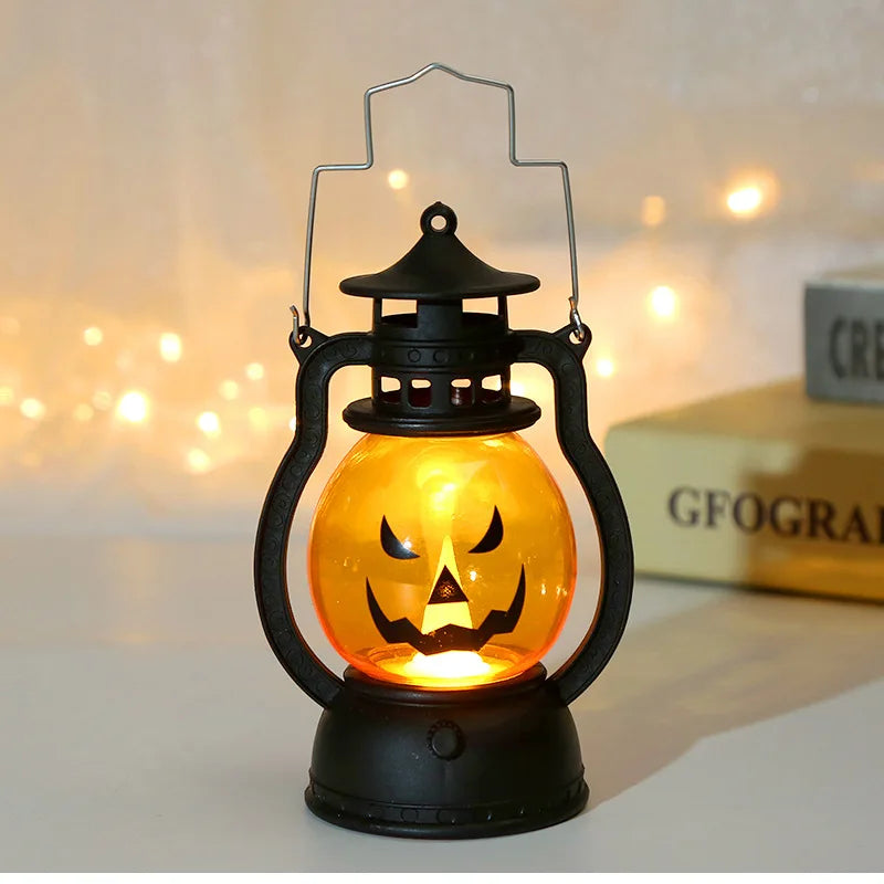 LED Hanging Pumpkin Lantern – Flameless Halloween Candle Light