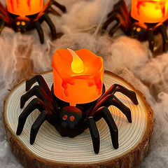 Halloween Spider LED Candle Light – Battery Operated Night Light