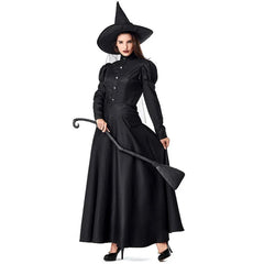 Deluxe Witch Costume Set – Halloween Wizard Dress with Hat for Kids & Adults