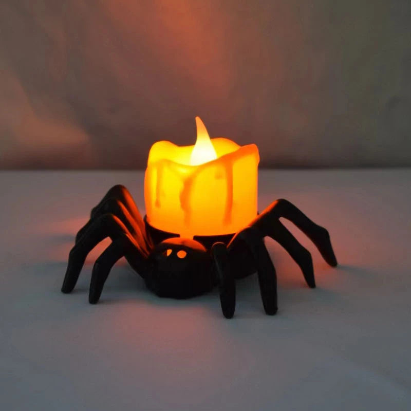 Halloween Spider LED Candle Light – Battery Operated Night Light