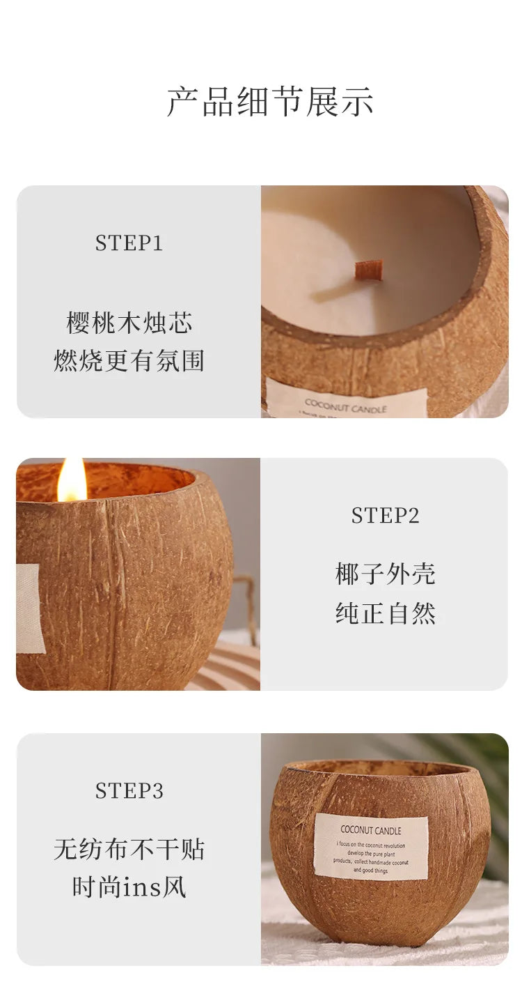 Eco-Friendly Soy Wax Aromatherapy Candle with Wooden Wick
