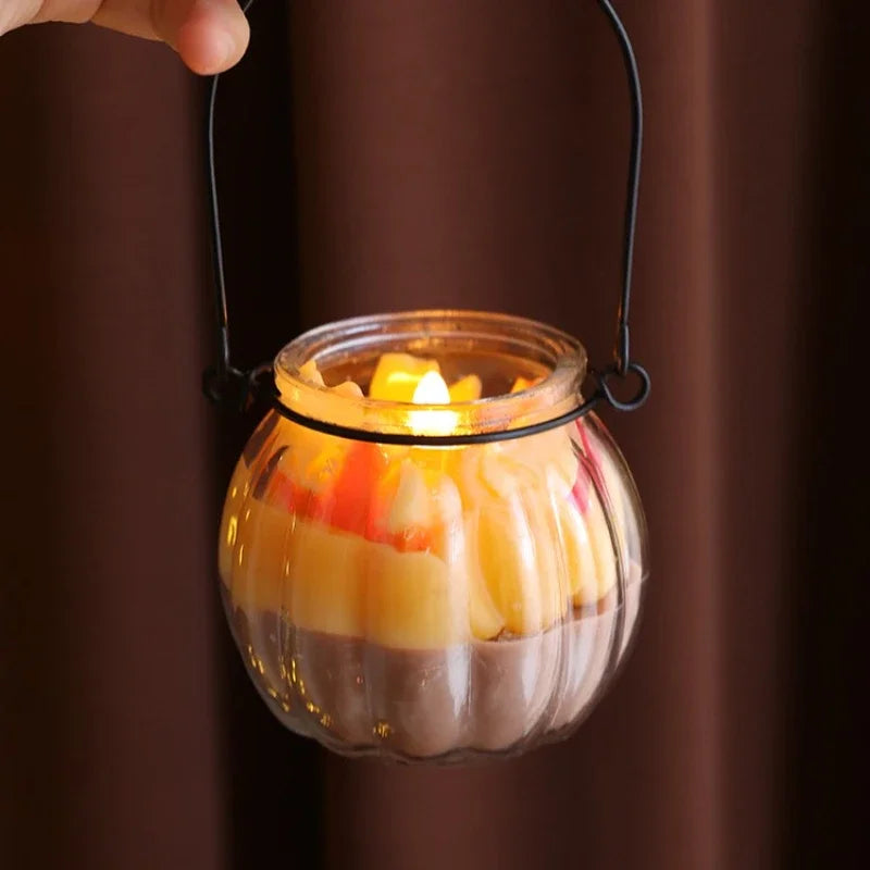 Handmade Pumpkin Bowl Soy Candle – Autumn Scented Centerpiece Candle