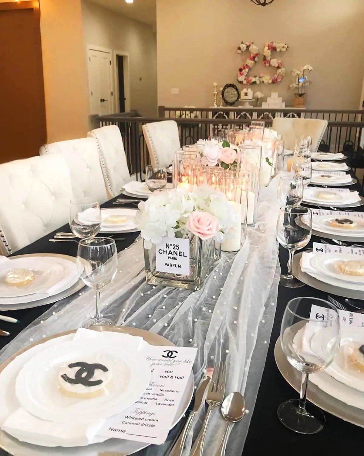 White Pearl Table Runner – Lace Tulle Wedding Decor