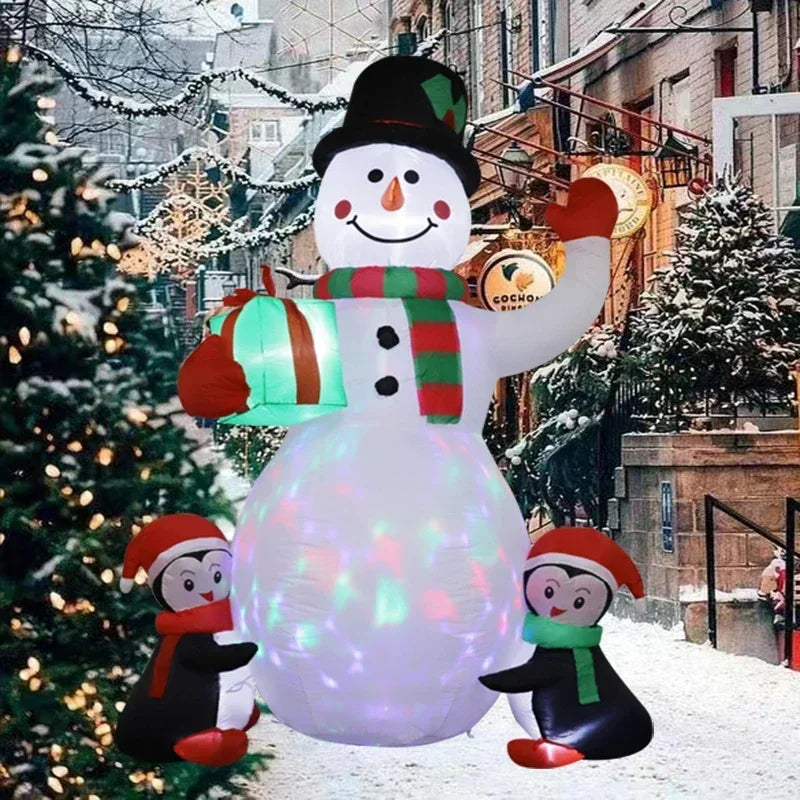 1.8m Inflatable Snowman with LED Lights - candletown.net