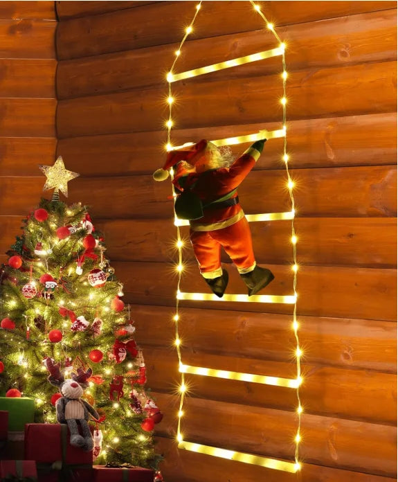 Santa Claus Climbing Ladder LED Lights