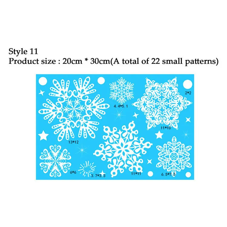 38-Piece Snowflake Window Clings – Reusable Electrostatic Christmas Stickers