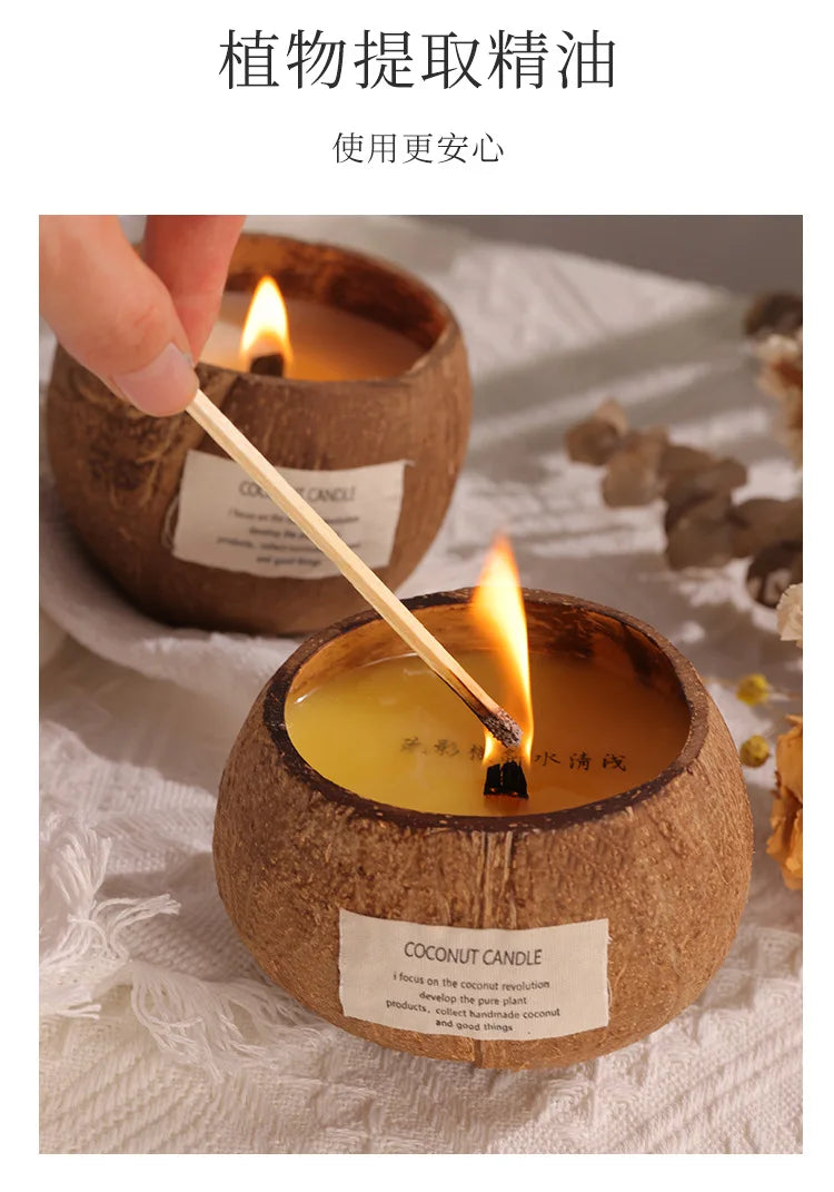 Eco-Friendly Soy Wax Aromatherapy Candle with Wooden Wick