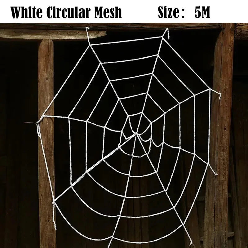 Halloween Spider Web with Spiders – Haunted House Decoration Set