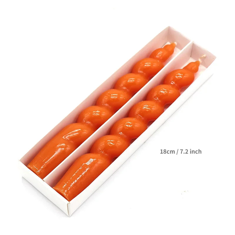 2pc Spiral Scented Dinner Taper Candles - candletown.net