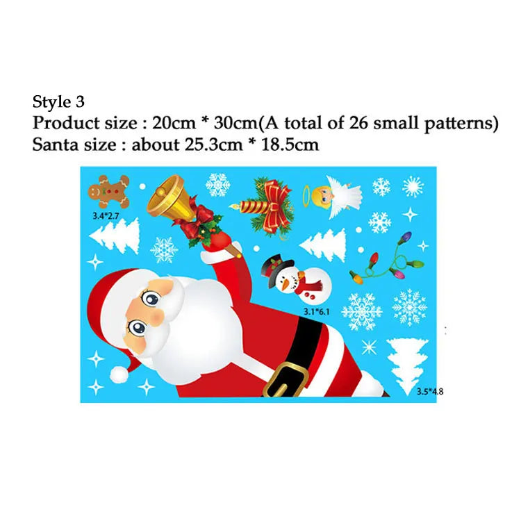 38-Piece Snowflake Window Clings – Reusable Electrostatic Christmas Stickers