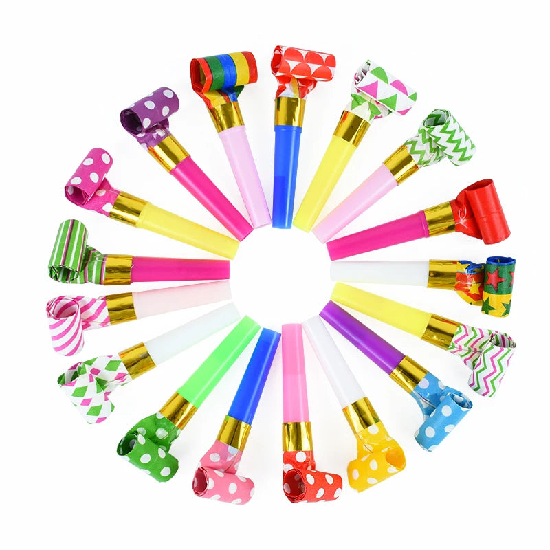 Colorful Party Blowout Whistles – Birthday Celebration Noise Makers - candletown.net