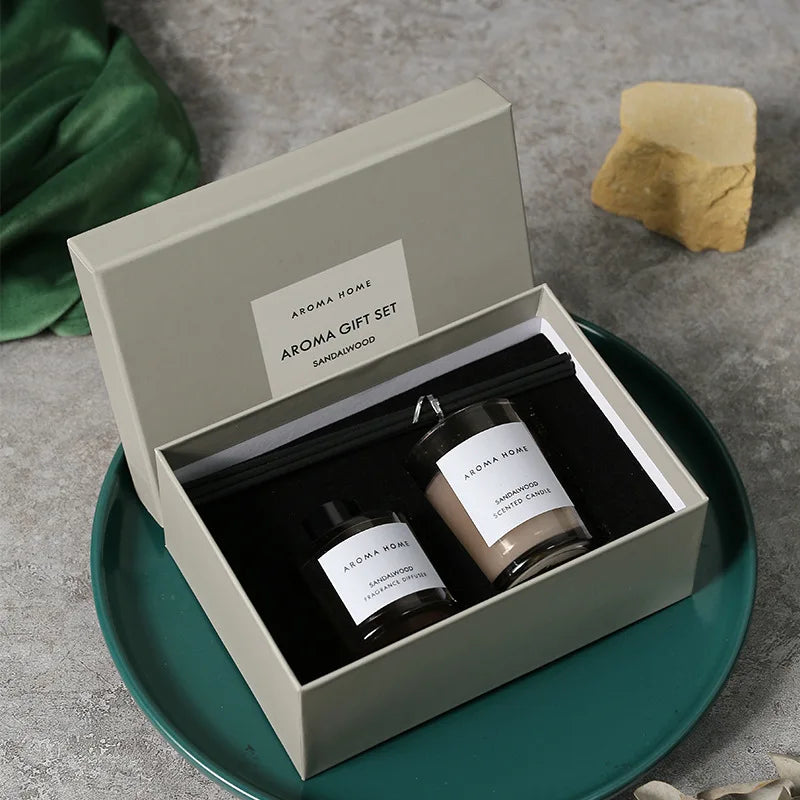 Aromatherapy Candle & Essential Oil Diffuser Gift Set