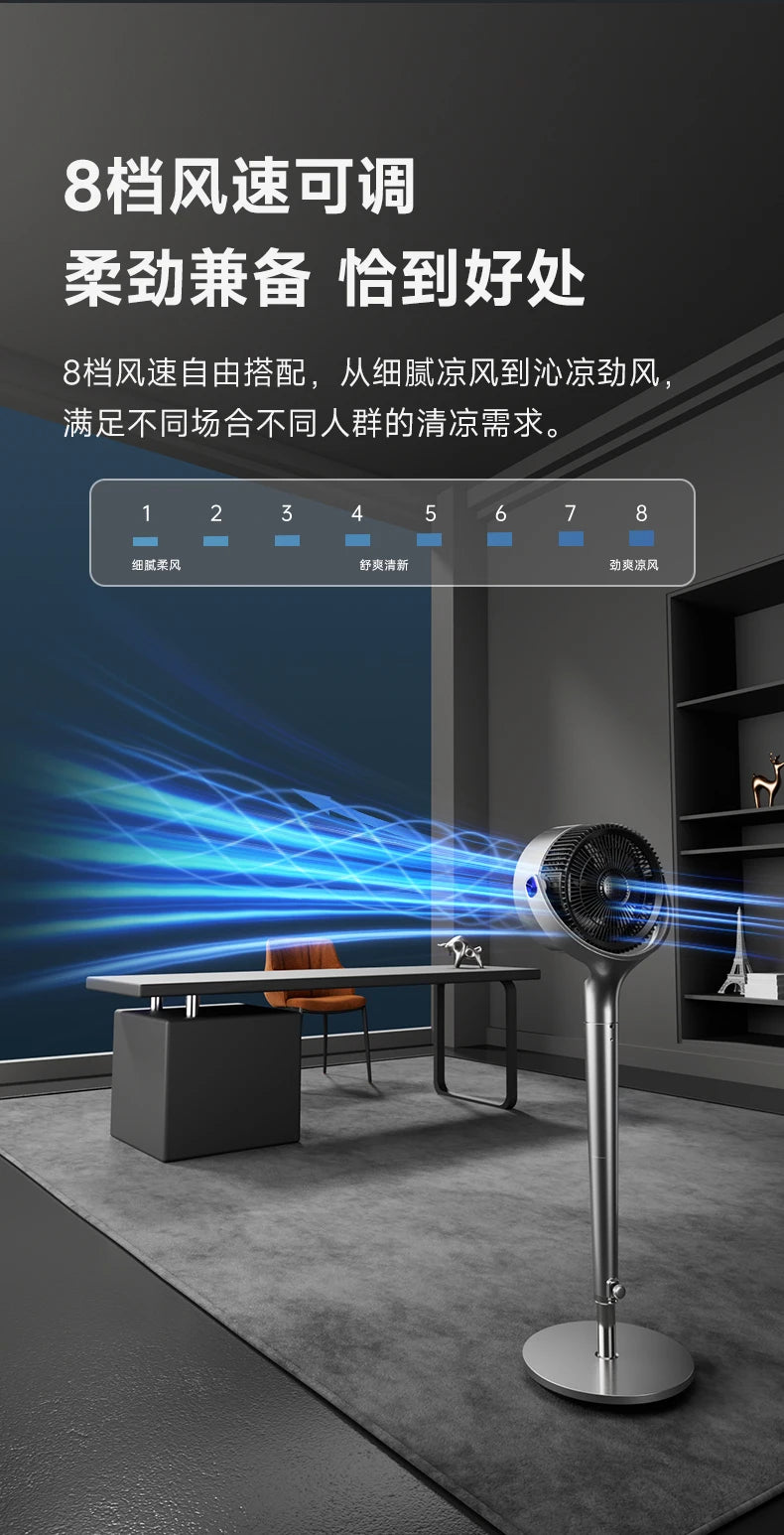 Modern Quiet Air Circulator Floor Fan with Remote Control - candletown.net