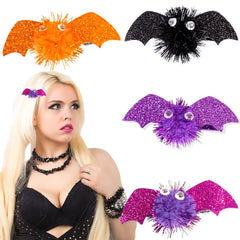 Halloween Spider & Bat Hair Clips