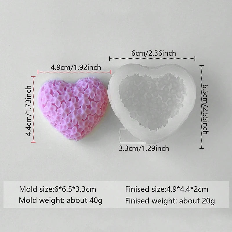 Silicone Heart Candle Molds