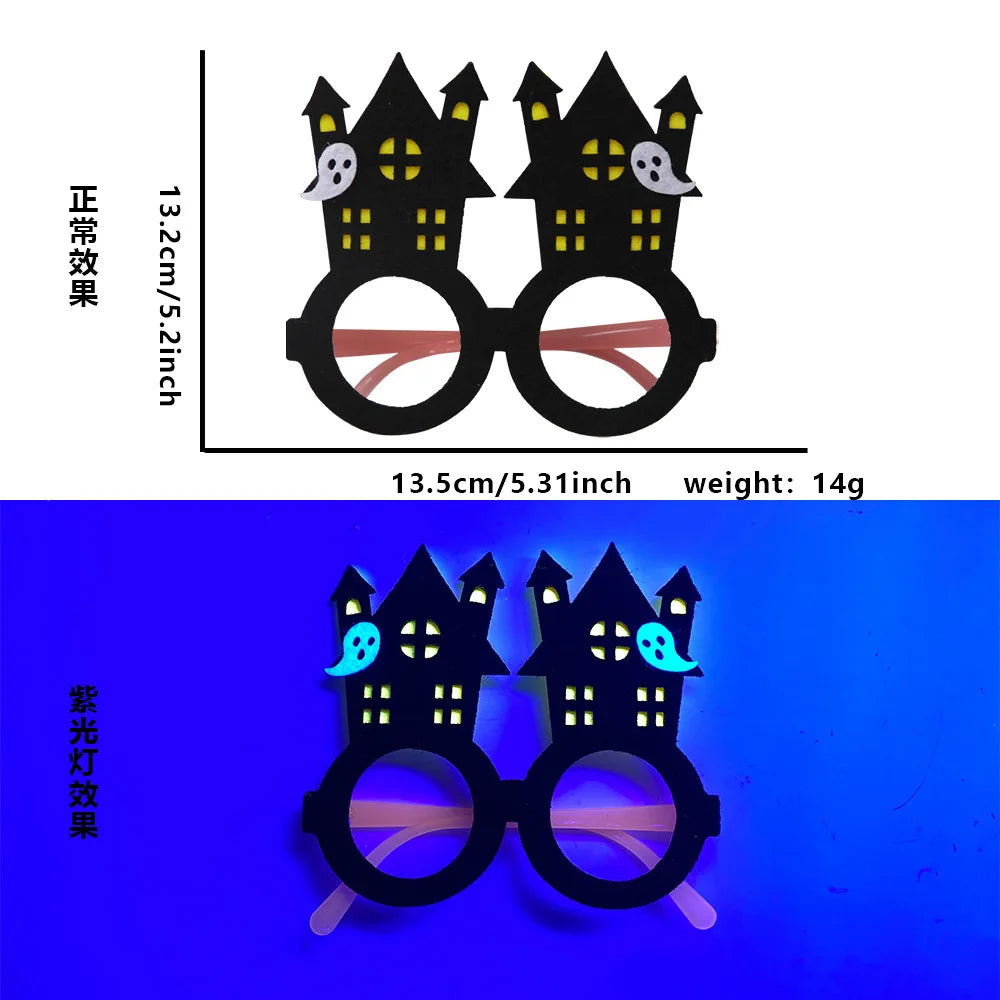 Halloween Costume Accessories Set – Glasses, Mask, Bat Hair Clip & Bracelet