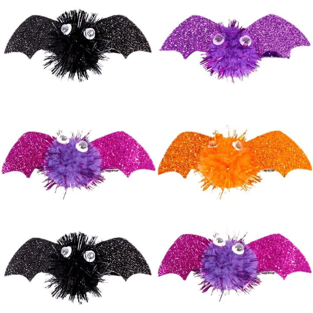 Halloween Spider & Bat Hair Clips