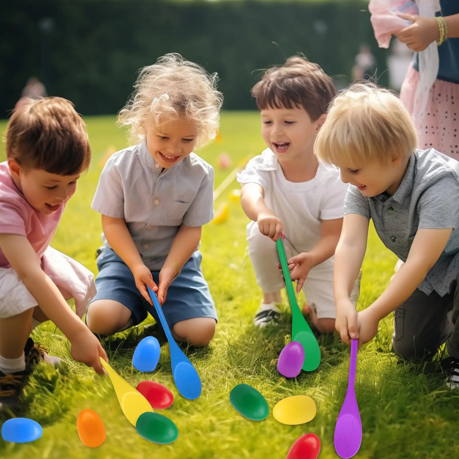 Wooden Egg & Spoon Race Game – Easter Balance Challenge