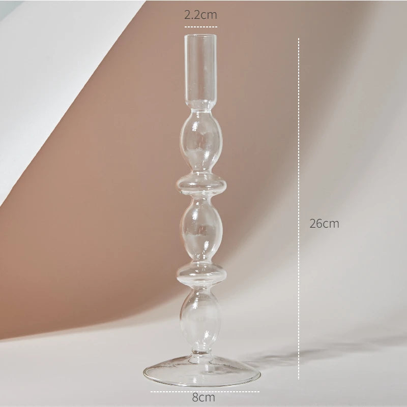 Modern Glass Candle Holder – Nordic Clear Design